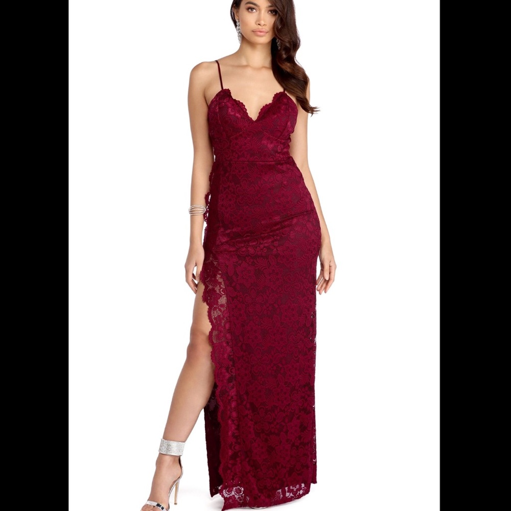 Burgundy Windsor dress